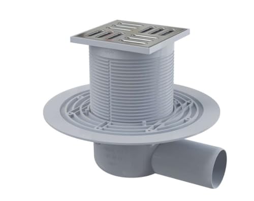 Bodenablauf 105x105/50 Duschablauf Badablauf extra flach barrierefreies Duschen waagerecht