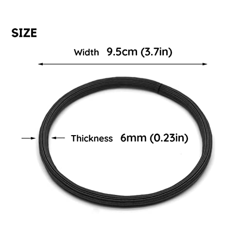 Qooocy Extra Long Hair Tie For Long Thick And Curly Hair Elastic Ponytail Holders For Women Or Men No Metal Long Hair Bands Hair Accessories For Long Lasting Braids, 12 Count, Black #TOP3