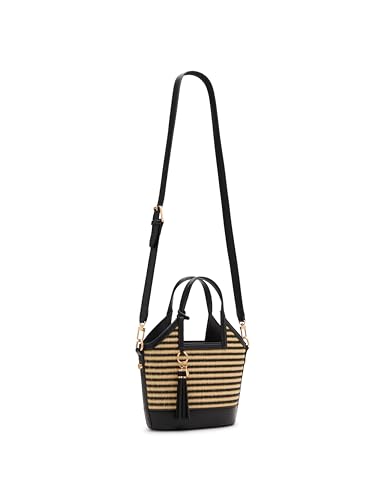 Anne Klein Mini Tote de paja para mujer con correa convertible miniatura 3