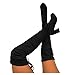 Women's Thigh High Boots Fashion Stretchy Knit Chunky Heel Platform Over the Knee Boots Black Stretch Suede Over Knee High Boots Sexy Leather Long Fall Winter Boots for Women