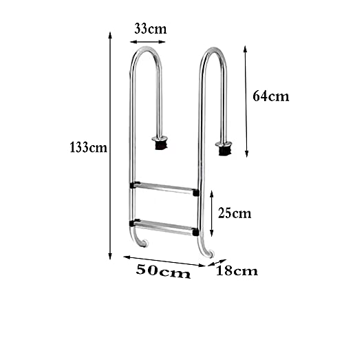 Barandal de seguridad para piscina con escalera 50cm acero inoxidable miniatura 2