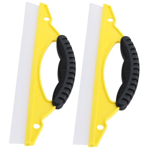 EPIGEIST 2 Pezzi Tergicristalli per Vetri e Doccia con Impugnatura Ergonomica Spatola in Resistente Pulizia Rapida per Finestre Auto e Specchi Gancio Appendibile per Casa