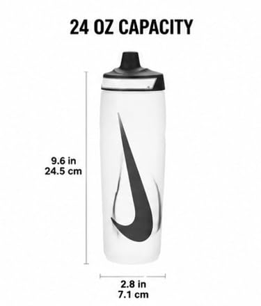 Image of NIKE REFUEL Bottle 24 OZ - Natural /Black /Black, 709 ML