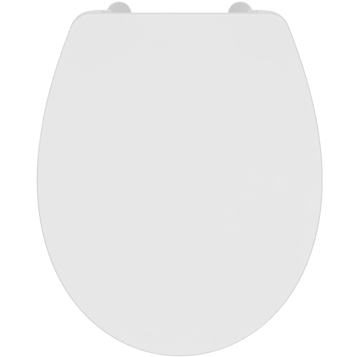 Ideal Standard - Eurovit, Copriwater universale originale con chiusura normale, Sedile WC ovale sottile a sandwich, Tavoletta wc con fissaggio inferiore regolabile, Duroplast, E131601, Bianco