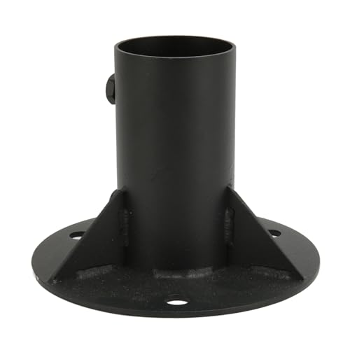 Base de Flange de Piso Resistente de Poste Redondo de Aço para Poste de Cerca, Fácil de Instalar Com