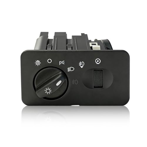 Headlight Switch Fit for 2002-2004 Ford F-250 F-350 F-450 F-550 Super Duty, 02 03 04 Headlamp Driving Lamp Fog Lights Switch Control Replaces 2C3Z11654DAB 2C3Z11654DAA