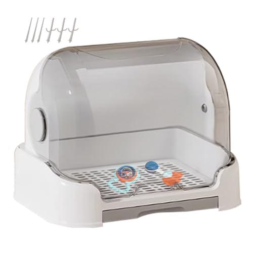 Djowyh Organizador De Almacenamiento para Biberones - Gran Caja De Almacenamiento con Secador para Biberones,Organizador de Guardería Extraíble para Chupetes y Cubiertos de Bebé