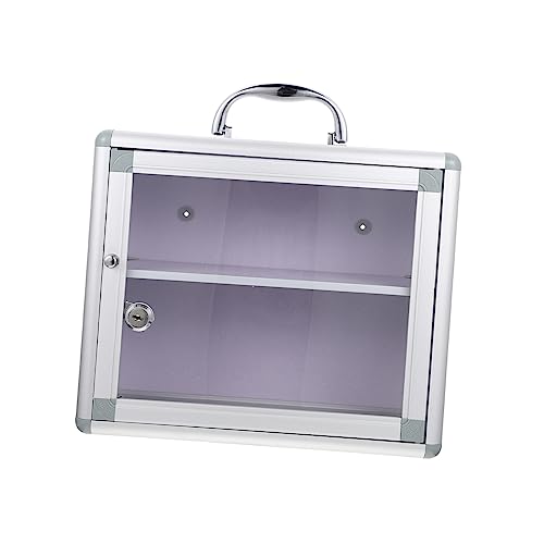 Boîte à pharmacie murale sécurisée avec serrure et clé coffret de secours blanc pour maison