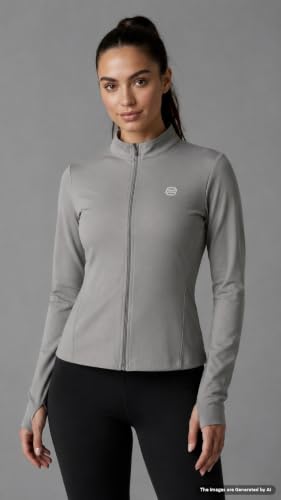 Image of PUMP'D Women's Jacket | Slim Fit | Thumb Hole Open Sleeve | With zipper | Perfect for workout