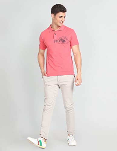 Image of U.S. Polo ASSN. Striped Slim Fit Polo T Shirts for Men - 100% Cotton, Half Sleeves Mens Tshirt