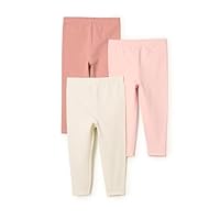 Amazon Essentials x Sofia Grainge Baby Mädchen Leggings, 3er-Pack, Elfenbein/Rosa/Terrakotta, 24 Monate