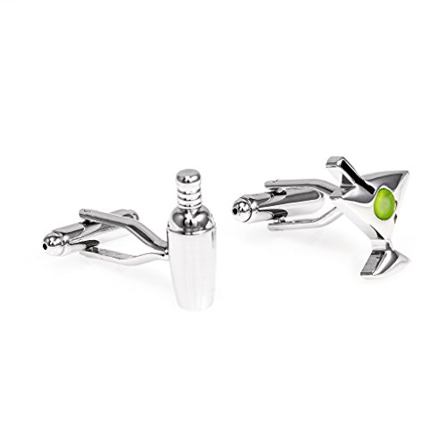 MRCUFF Martini and Shaker Mixed Drinks Pair Cufflinks in a Presentation Gift Box & Polishing Cloth3
