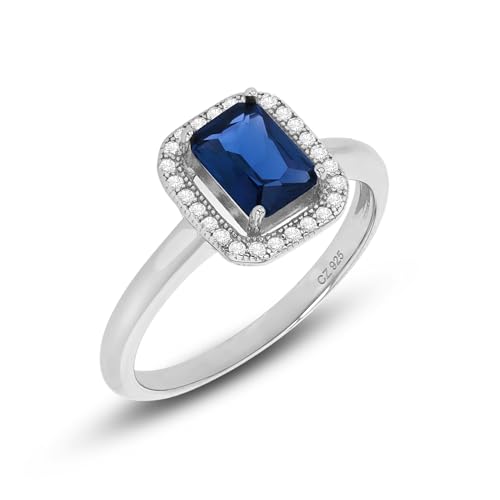Bague femme en argent avec pierre bleue, le cadeau idéal