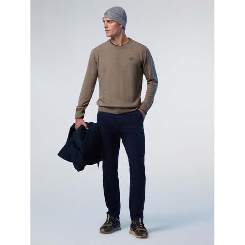 Pull crewneck North Sails en laine beige coupe casual mixte