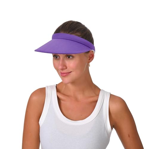 Image of 2 Pack Sun Visor Hats Women Men Clip On Wide Brim Visors Hat Outdoor Sports Golf Beach Travel Tennis Caps