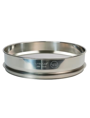 12" (30cm) Full 304 Stainless Steel Lab Sieve, 300 Mesh (0.050mm) Sifter