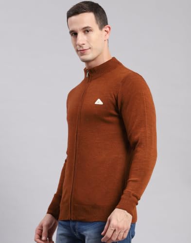 Image of Monte Carlo Men Regular Fit Full Sleeve Solid T Neck Winter Pullover (Pack of 1)