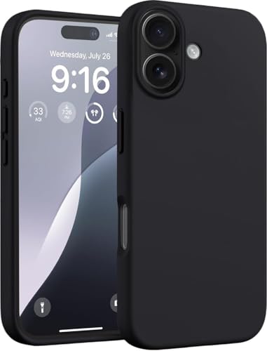 Image of Back Cover for iPhone 16 Liquid Silicone Case (Black S)