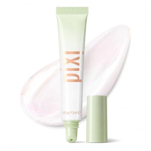 Pixi Beauty LipTone pH Reactive Lip Gloss in SnowPearl | Color Changing Tinted Lip Balm with Rosehip Oil & Shea Butter | Non-Sticky Mirror-Shine Finish | 0.4 fl oz