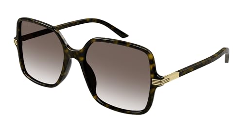 Gucci GG1449S Havana Gold/Brown Shaded 55/19/140 women Sunglasses