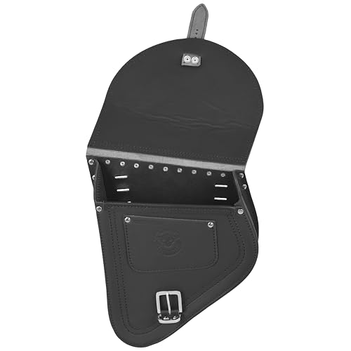 Bolsa Alforja Negra para Moto Compatible Harley Softail miniatura 3