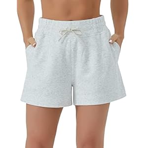 THE GYM PEOPLE Women’s Drawstring Sweat Shorts High Waisted Summer Workout Lounge Shorts with Pockets