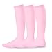Breast Cancer Awareness Soccer Softball Baseball Team Sports Knee High Socks 3 Pairs Pink Youth Sock Size 5-7
