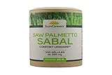 Saw Palmetto (Sabal) - 200 gélules végétales de 295 mg | Format Gélule | Complément Alimentaire | Vegan | Fabriqué en France