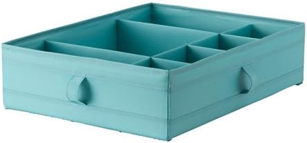 SKUBB, Storage Box With Compartments, Colour- Light Blue, Size 44x34x11 cm.