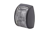 HELLA 2BM 980 990-121 Zusatzblinkleuchte - DuraLED - LED - 12/24V - Anbau/Schraubanschluss - Lichtscheibenfarbe: gelb - LED-Lichtfarbe: weiß - Stecker: DEUTSCH Stecker - seitlicher Anbau - Menge: 1