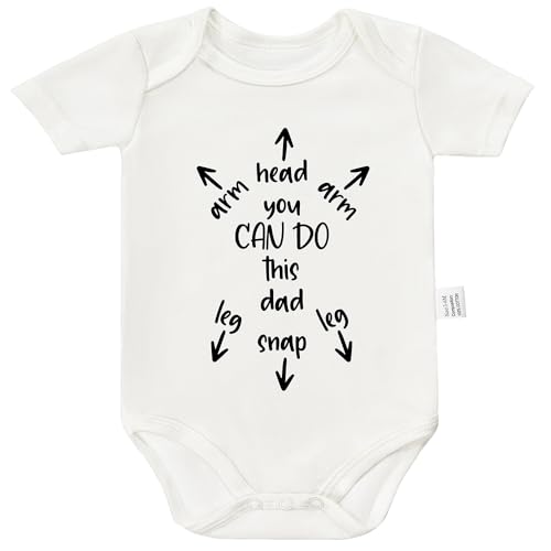 You Can Do This Dad Funny Bodysuit, Daddys Girls Baby Clothes, Newborn Boy Gifts Cotton Romper Outfits 0-24 Month