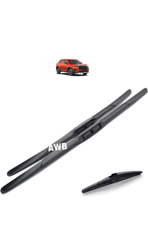 Image of AWB Hybrid Wiper Blades Front & Rear Compatible with Honda Elevate (pack of 3)