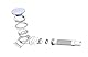 IMPTS Ablaufgarnitur dusche 90mm, extra flach Abfluss Ablaufloch set für Duschwanne, Siphon mit Geruchsstop, Haarsieb, Flexschlauch, Chrom Abdeckung