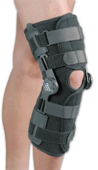 Powerform Adjustable Hinged Knee Brace. Black. Large by FLA Orthopedics