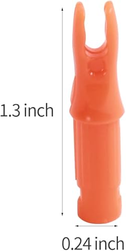 Miniatura 15 de SOPOGER 50 paquetes de flechas de tiro con arco – Insertos de flecha para flechas de carbono 0.244/0.244 in de plástico para bricolaje caza tiro