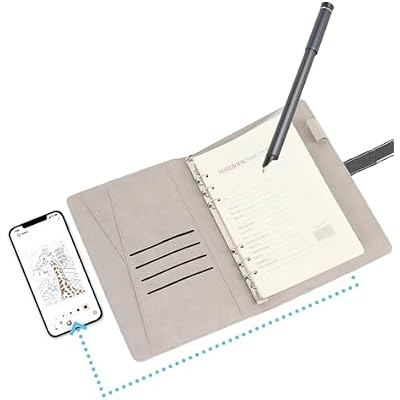 Luqeeg Digital Notebook with Pen, Real Time Digitization Sync Convert to Text BT Electronic Notebook with Smart pens, tech Gadgets | Digital Writing pad for Note Taking (Black)
