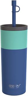 Ocean Stainless Steel Tumbler with Flexible Straw Lid