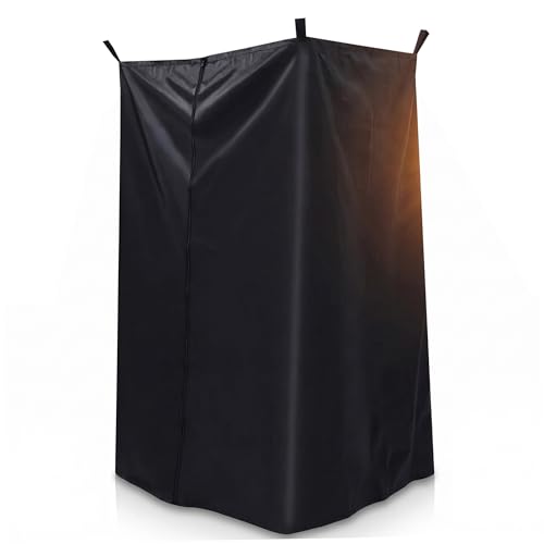 Ginwrek Shower Tent Portable Shower Tent, 30x27x72in Changing, Hanging Privacy Outdoor Enclosure for Camping, Beach & Yacht Trips Black
