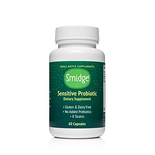 Sensitive Probiotic 60 Capsules | 8-Strain Formula | Potent Probiotic Supplement | No Added Prebiotics | Gluten and Dairy Free