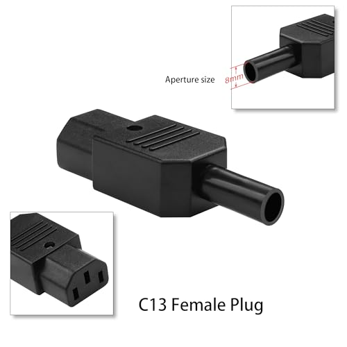Conector de enchufe IEC C13 hembra 3 pines x5 miniatura 2
