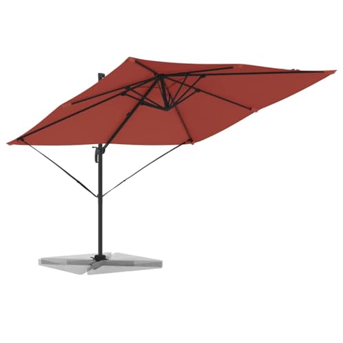Parasol de terrasse terracotta vidaXL grand modèle en polyester durable