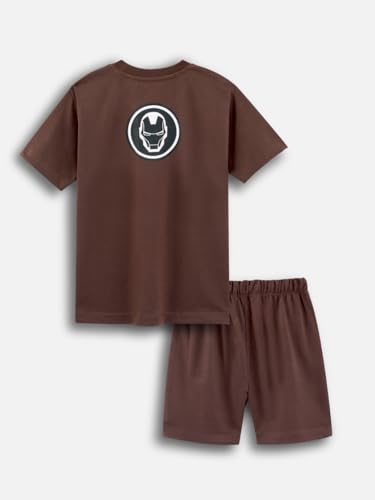 Image of Nap Chief Kids Cotton Official Marvel Superhero's Printed Co ord Sets for Boys & Girls, T Shirt and Shorts for Casual Wear