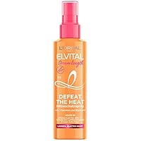 L'Oréal Paris Elvital Hitzeschutzspray für langes, glattes Haar, Leave-In Haarkur gegen Frizz, Ohne Ausspülen, Mit Vitaminen und Rizinusöl, Dream Length Defeat The Heat, 1 x 150 ml