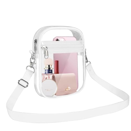 Image of Clear Bag Stadium Approved, Clear Crossbody Purse Bag with Front Pocket for Concerts Sports Events Festivals
