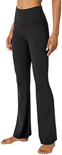 Womens Flared Bootcut Yoga Pants High Waisted Bootleg Leggings Running Workout Trousers