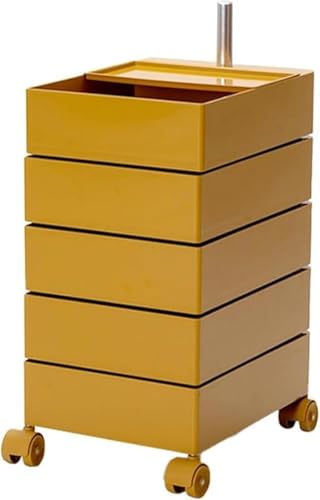 SLLSカラーラック 回転式トレイワゴン キャスター付き クリア透明 樹脂 スリム韓国インテリア 収納棚・キャビネット兼用 おしゃれレトロデザイン