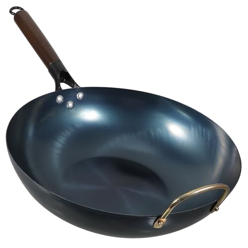 Wok de hierro antiadherente con fondo plano Mikinona miniatura 1