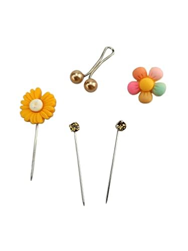 Image of MeiSie hijab pin set of 5pcs / loop pin /scarf pin /brooch /stone hijab pin