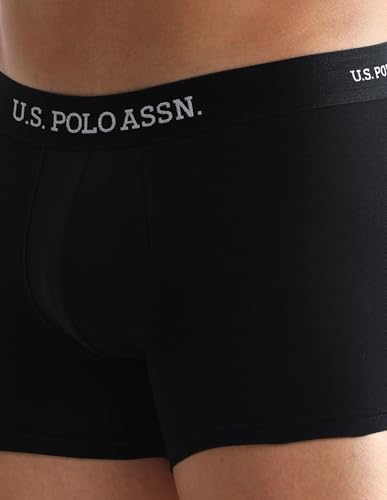 Image of U.S. Polo ASSN. Mens OET14 Anti Microbial Printed Underwear Trunks - Pack of 3