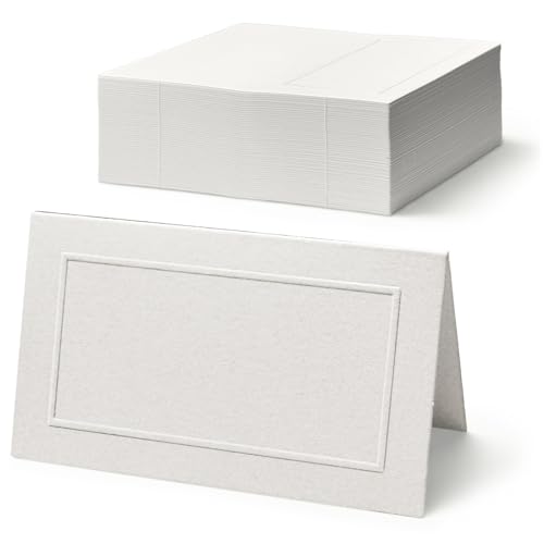 Tischkarten für Hochzeiten, 100 Stück Namenskarten, Blanko Aufstellkarten, Platzkarten für...